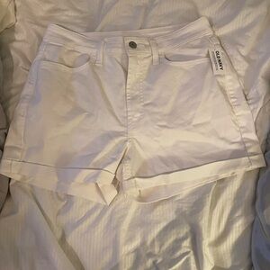 Old Navy Women's High Waist White Shorts NWT Size 10